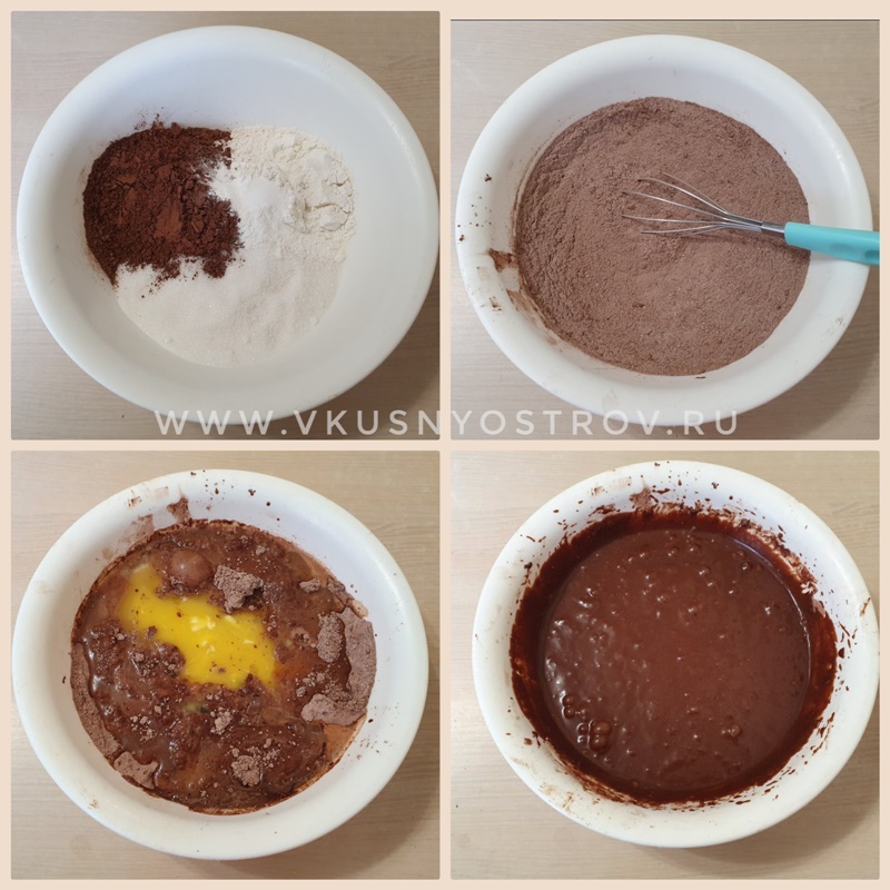 Как приготовить Пирог на молоке с какао в духовке просто рецепт пошаговый